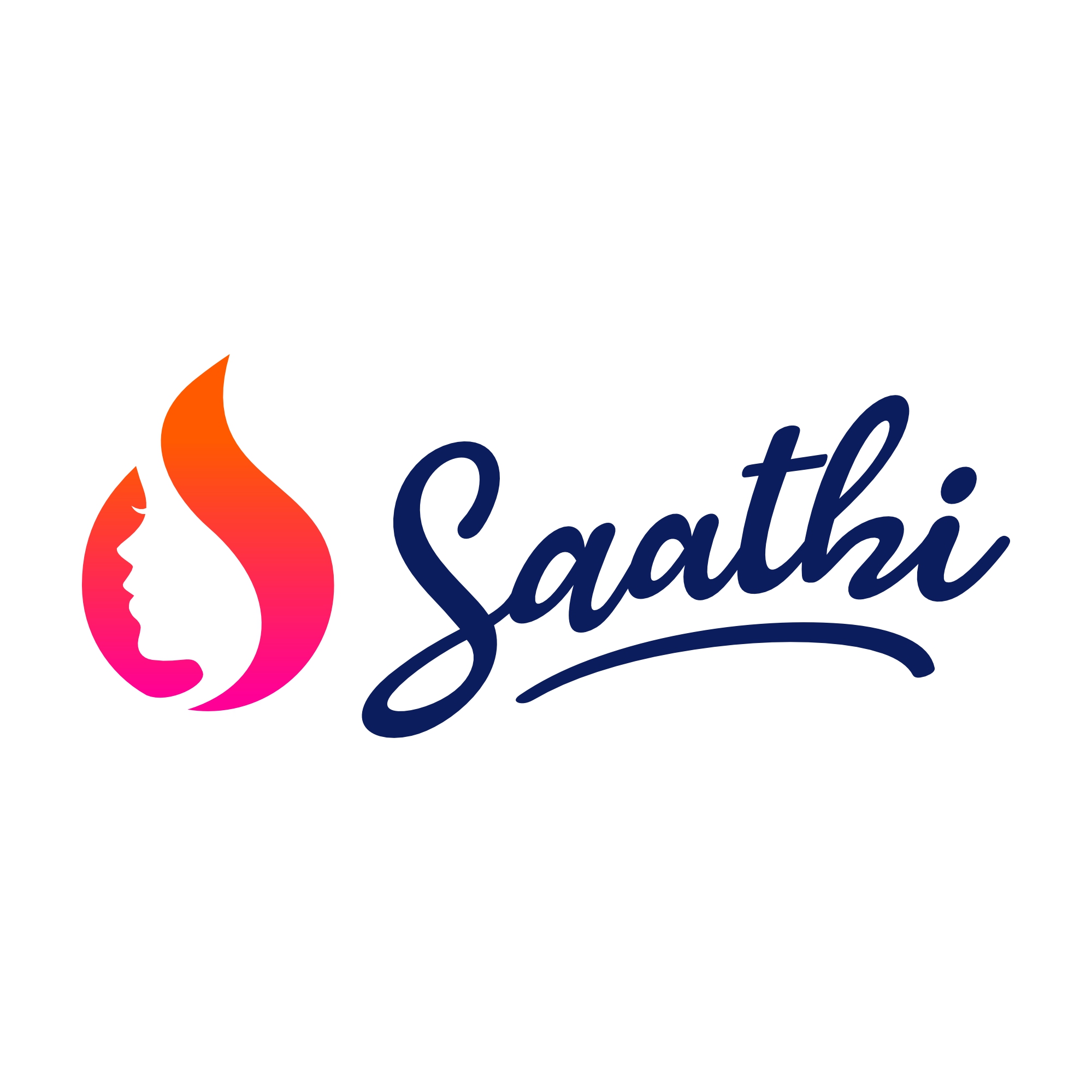 Saathi - Logo - Horizontal - Light